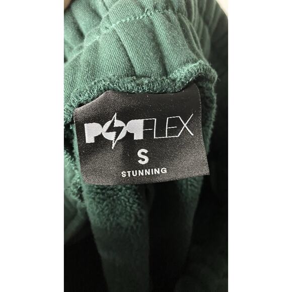 Popflex Women's Small Cloud Rollover Sweatpant Pine Green Athleisure Lounge - Picture 5 of 6